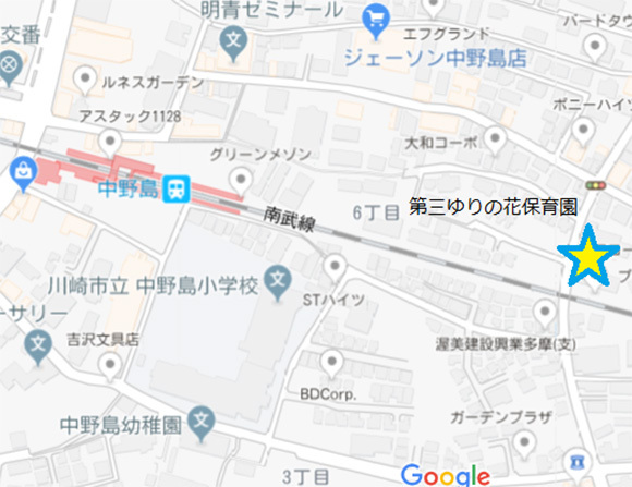 地図：中野島エリア